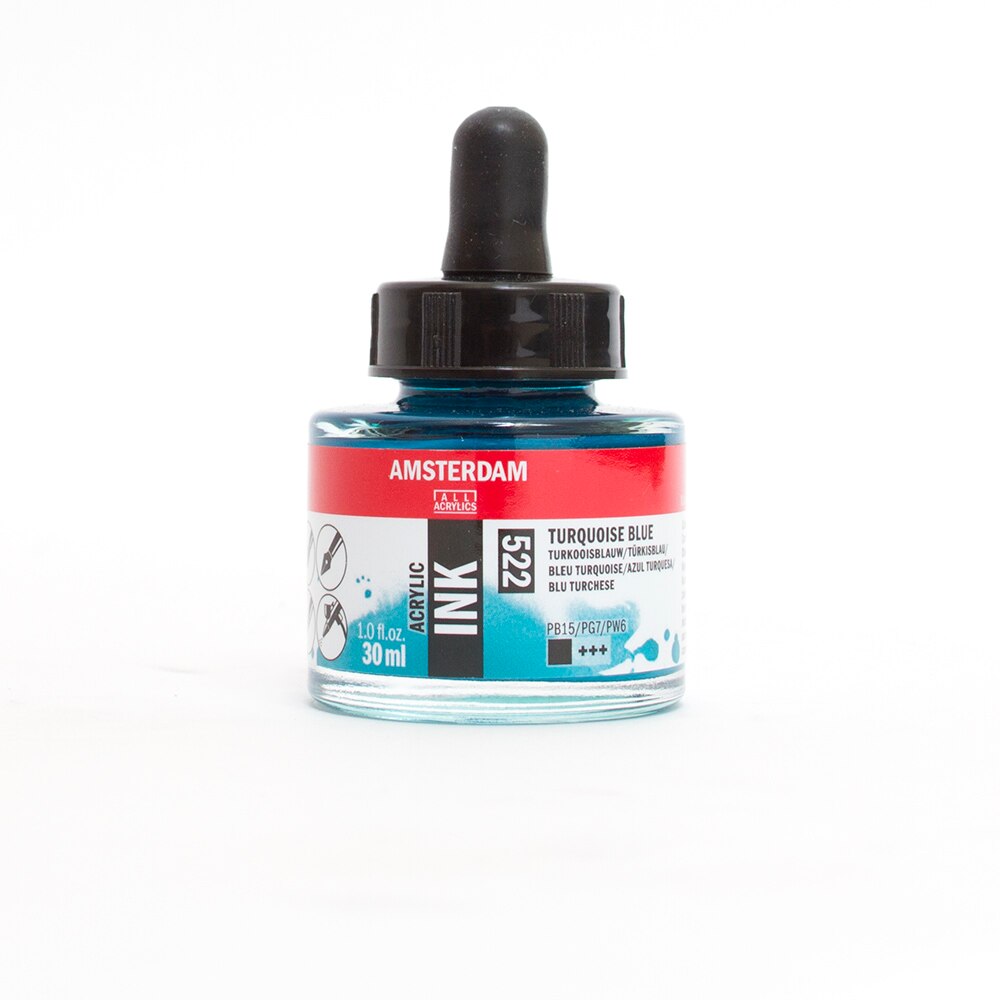 Amsterdam, Ink, Acrylic, Art & School, Acrylic, 30ml, 266260, Turquoise Blue